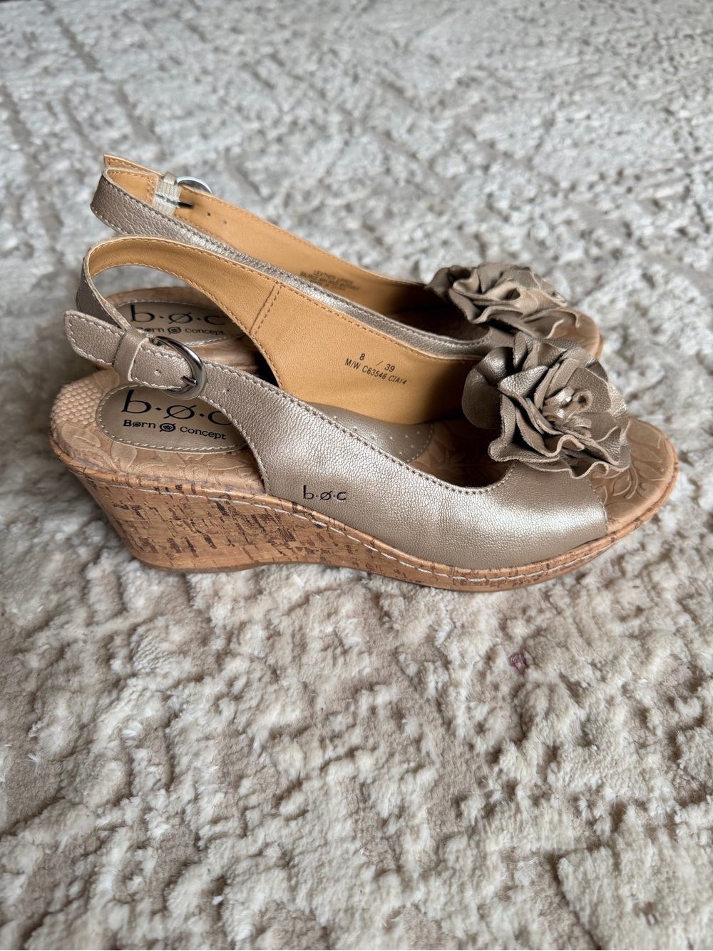B. O. C. "Blossom" Metallic Slingback Sandal